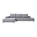 Moderne grijze hoekbank met comfortabele kussens